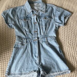 Le Lis Sky Blue Denim Shirt